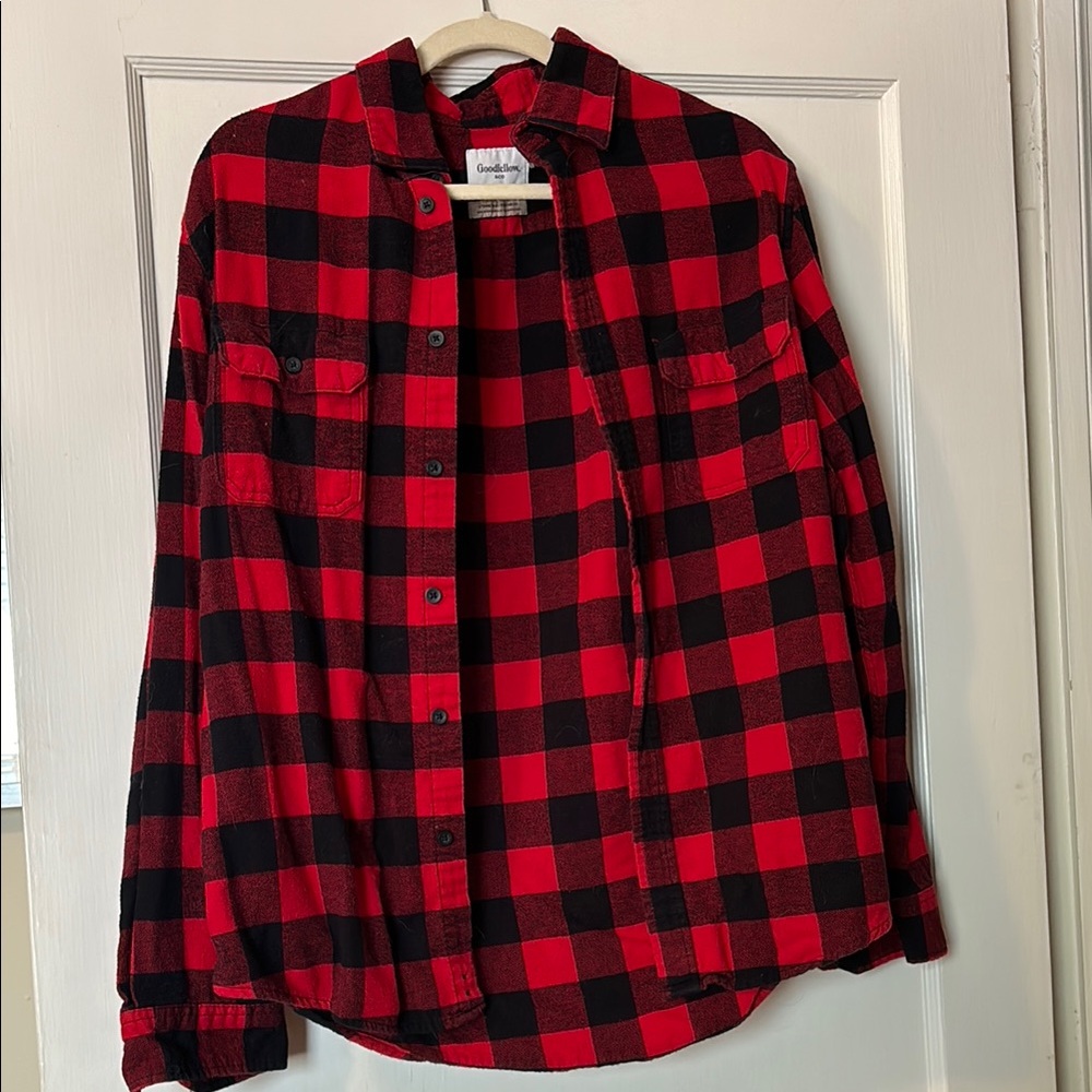 Goodfellow & Co Red and Black Flannel Shirt